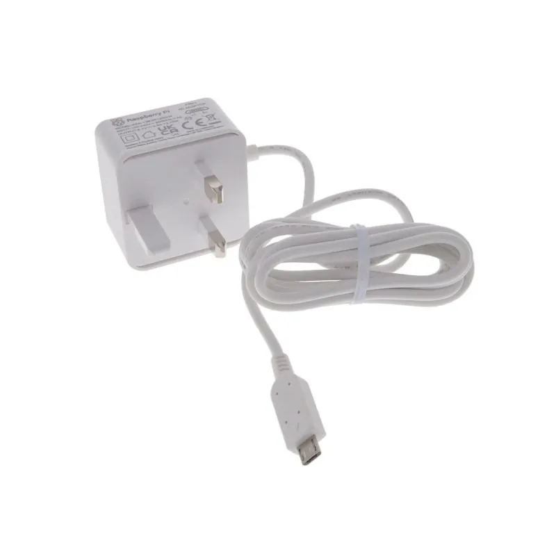 SC0625,Official Raspberry Pi Micro USB Power Supply – 5.1V 2.5A (UK Plug) for Raspberry Pi Zero & Pi 3