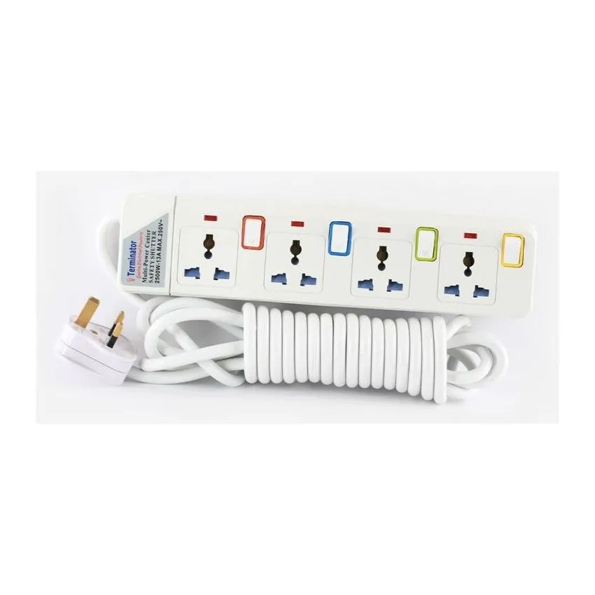 TPB 914-10 MTR Terminator 4 Way Power Extension Socket 13A