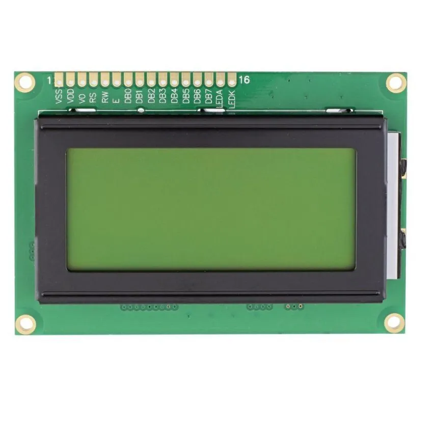 LCD Display, 16x2 Green Backlight for Arduino - Soldering Pins, 5V
