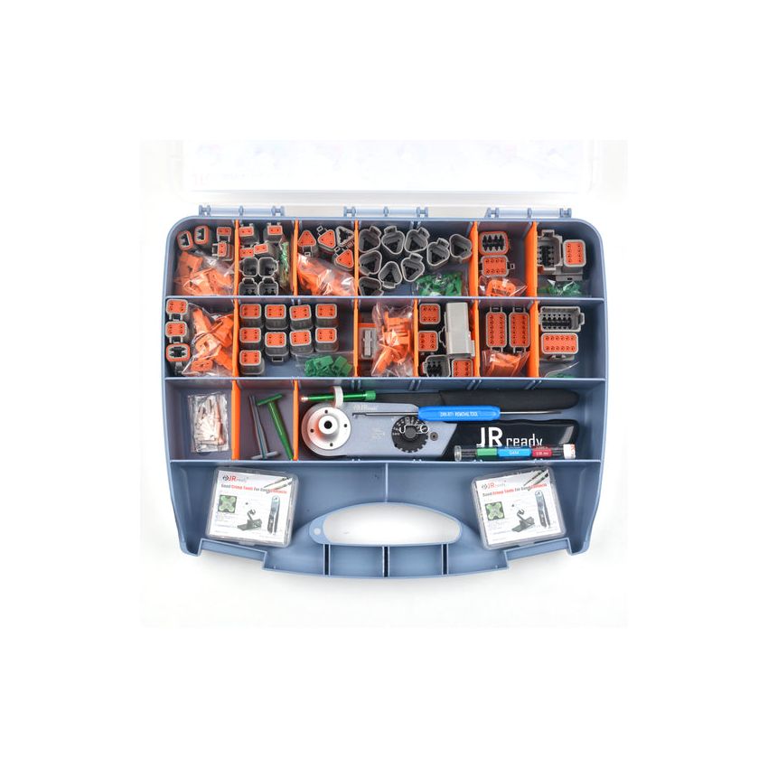 CONNECTOR KIT 2-12 PIN/SOLID TERMINALS WITH JRD-HDT-48 CRIMPER EQUIVALENT TO HDT-4800 CRIMP WIRE SIZE 12-22AWG