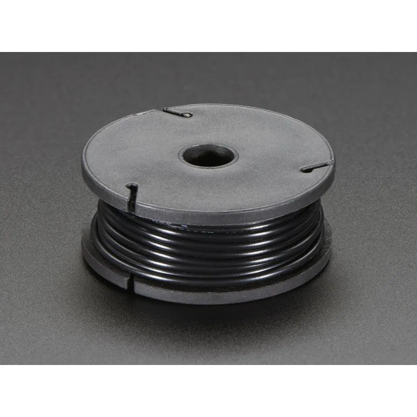 Solid-Core Wire Spool - 25ft - 22AWG - Black