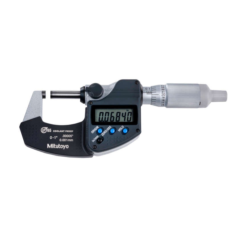 Mitutoyo 0-1 IP65 Digimatic Micrometer - 293-344-3