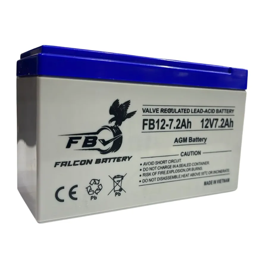 12V 7.2Ah Sealed Lead Acid Battery AGM VRLA – Rechargeable Backup Power Battery