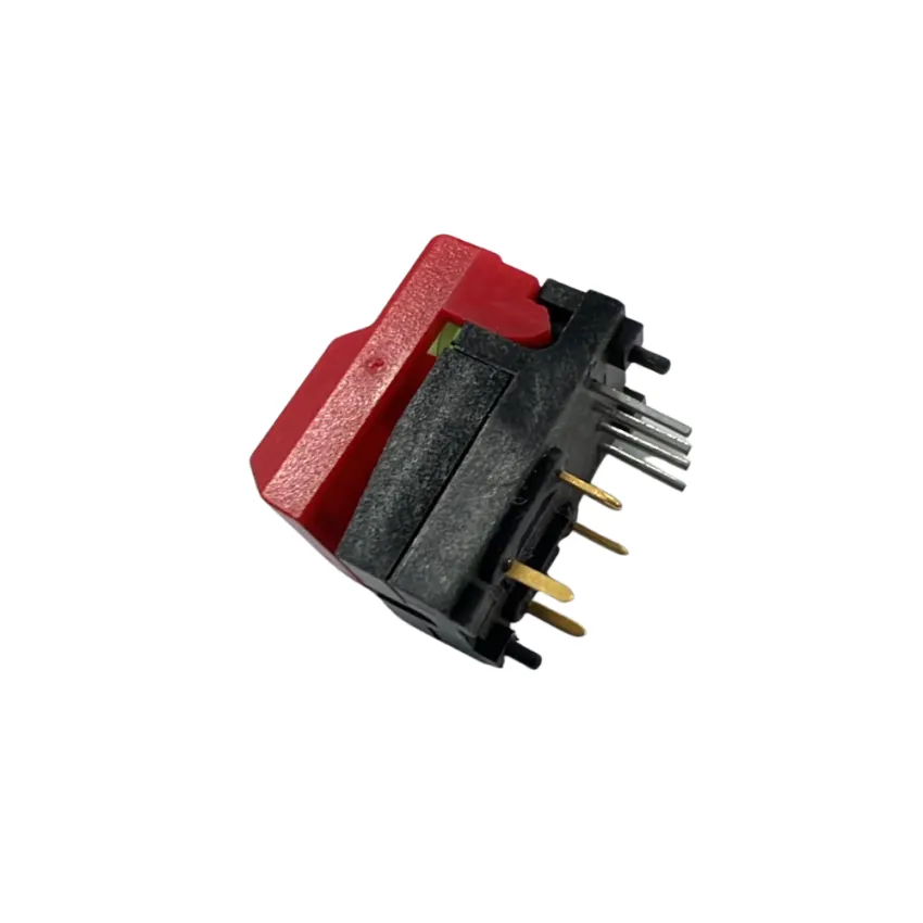 LED Push Button Switch, 8-Pin, Momentary, 12V DC, Illuminated Red Actuator
