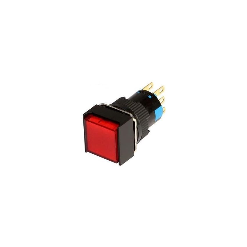 AP16J (RED RESET) SQUARE NO INDICATOR