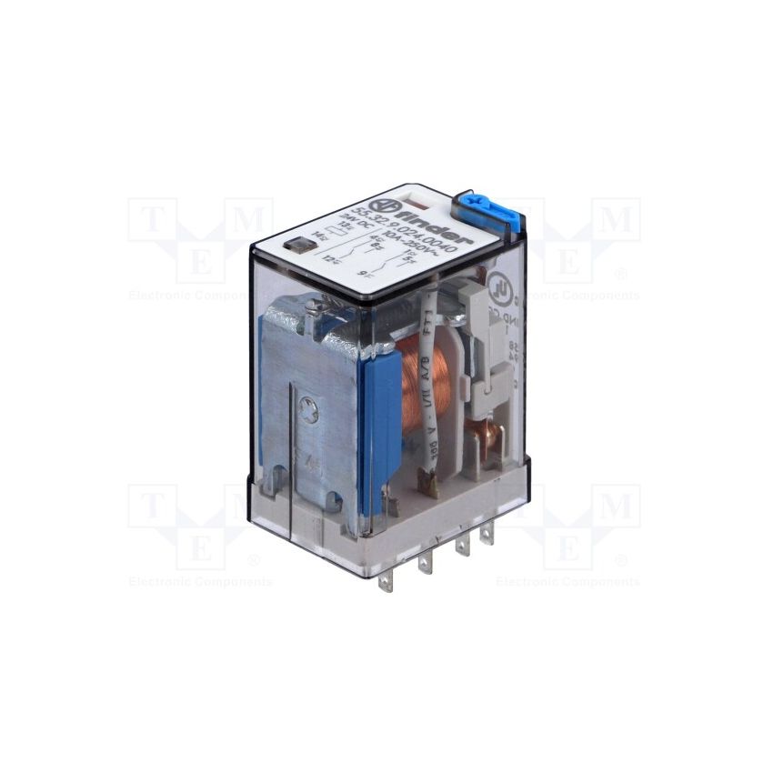 55.32.9.024.0040 FINDER Relay: electromagnetic; DPDT; Ucoil: 24VDC; 10A/250VAC; 10A/30VDC
