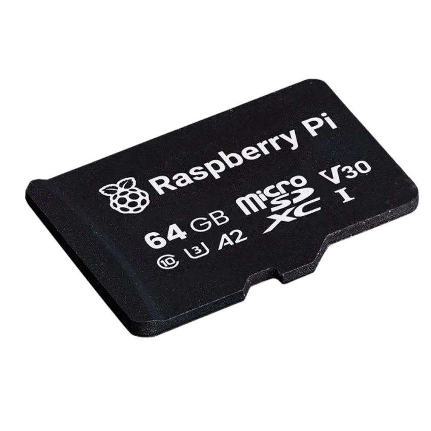 Raspberry Pi 64GB Micro SD Card with Raspberry Pi OS Pre-Installed