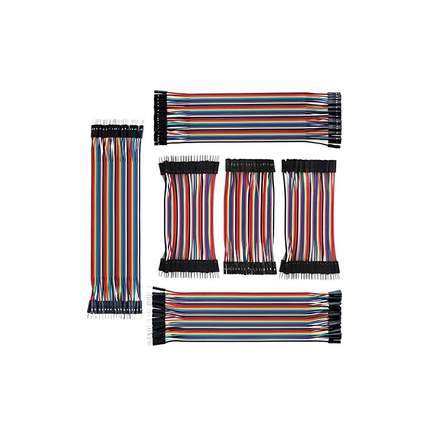 40-Pin Dupont Jumper Wire Kit for Raspberry Pi & Arduino - M/M, F/M, F/F, 10CM & 20CM, Separable Cables