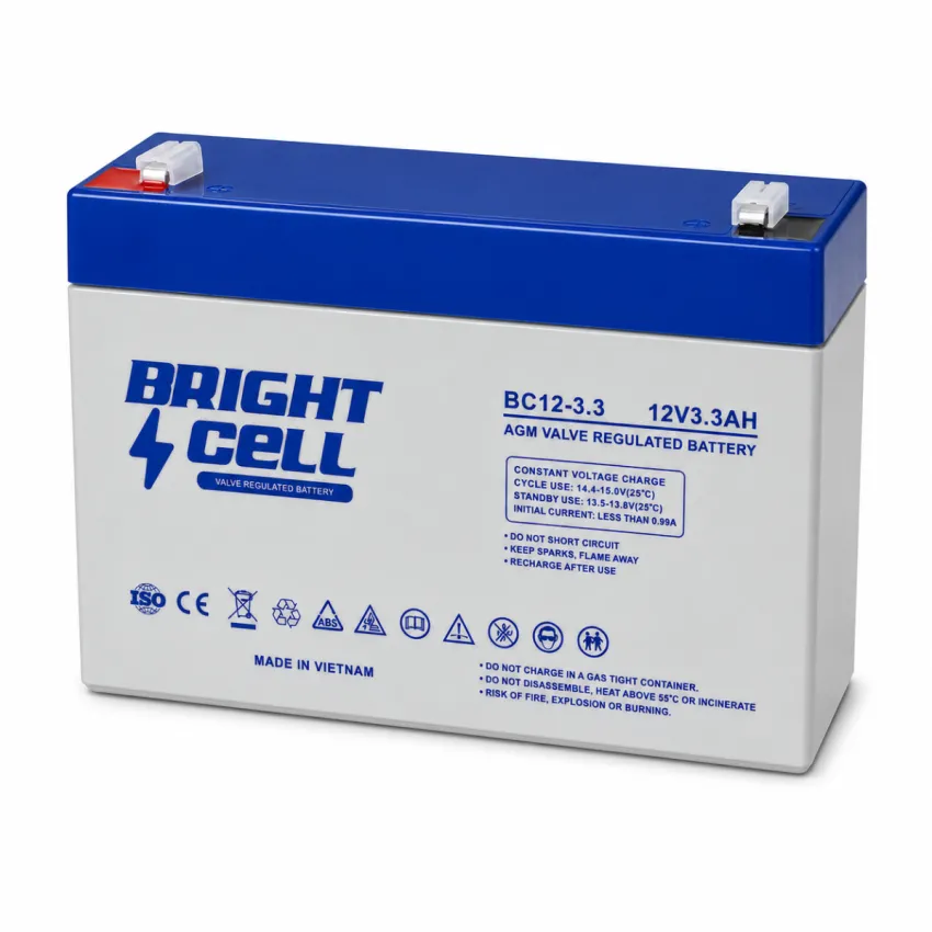 Bright Cell BC12‑3.3 12V 3.3Ah SLA (Sealed Lead‑Acid) Rechargeable Battery