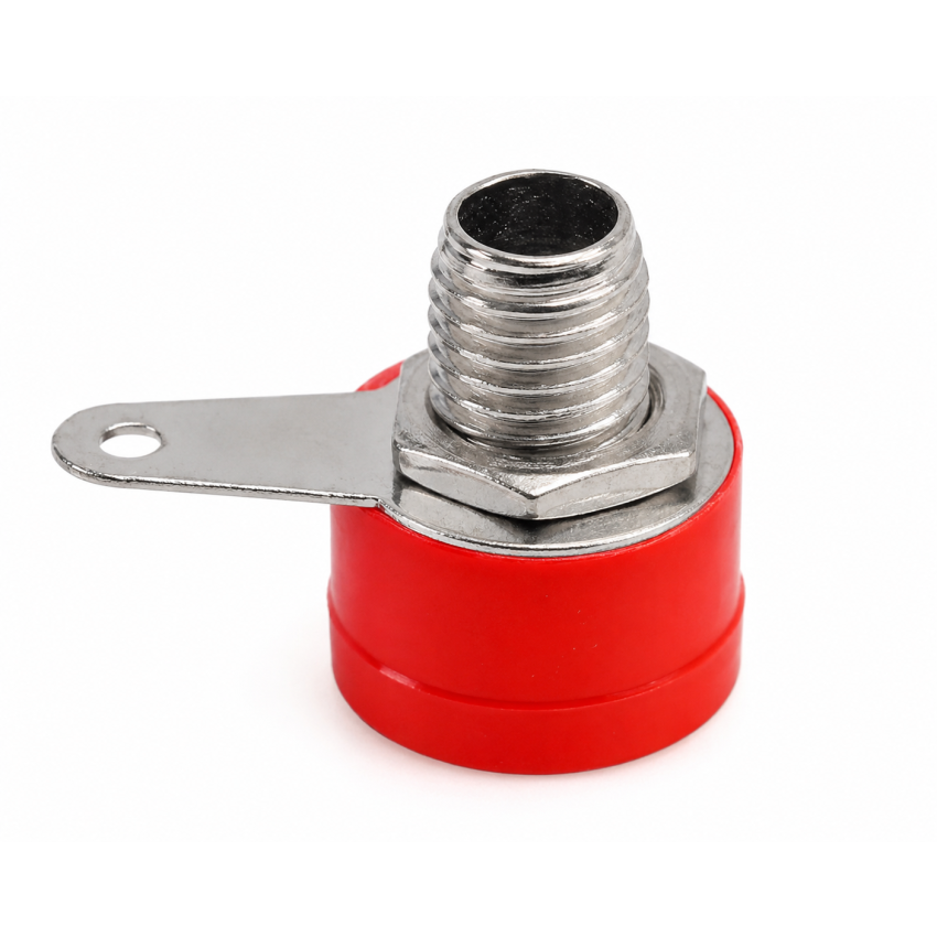 Banana Socket Red Female Panel Mount 4mm Connector 30V 15A