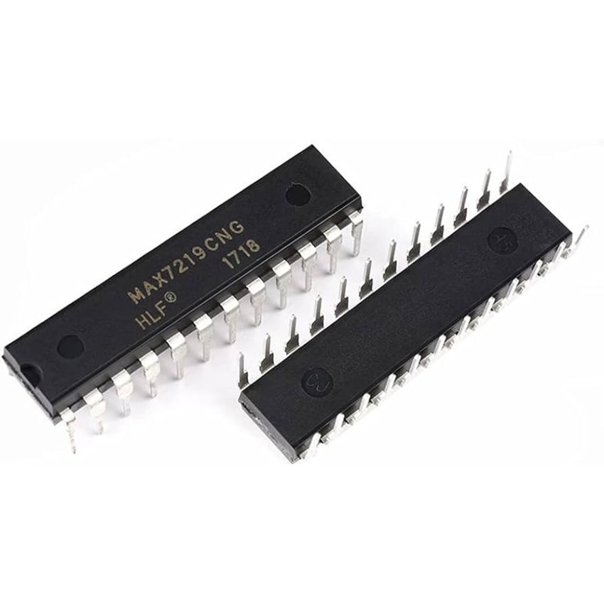 MAX7219CNG DIP-24 LED Display Driver, SPI Interface, 8-Digit Control