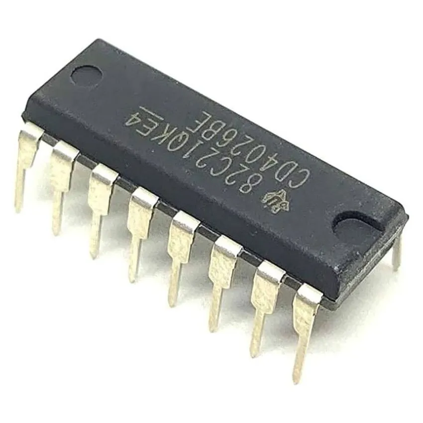 CD4026BE,Decade Counter with 7-Segment Display Driver,DIP-16