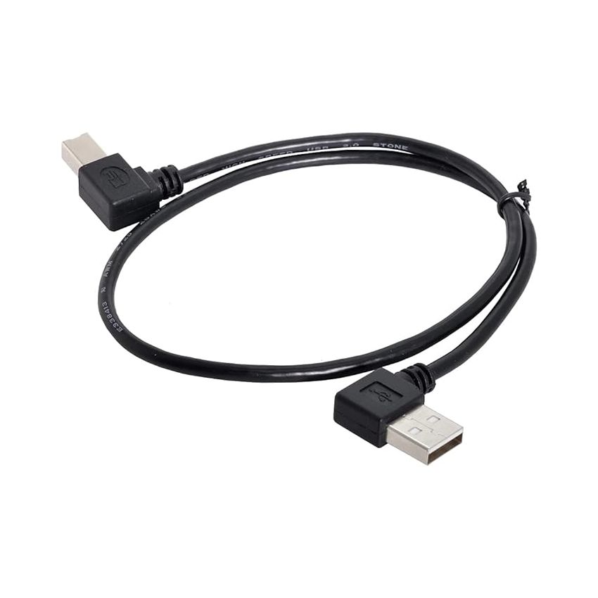 Cablecc Right Angled USB 2.0 A Male - B Male Printer Scanner 90 Degree Cable 50cm(10-15 days subject to availability)