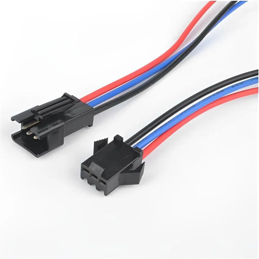 JST-SM,Connector Plug with Wire,M/F, 3-Pin