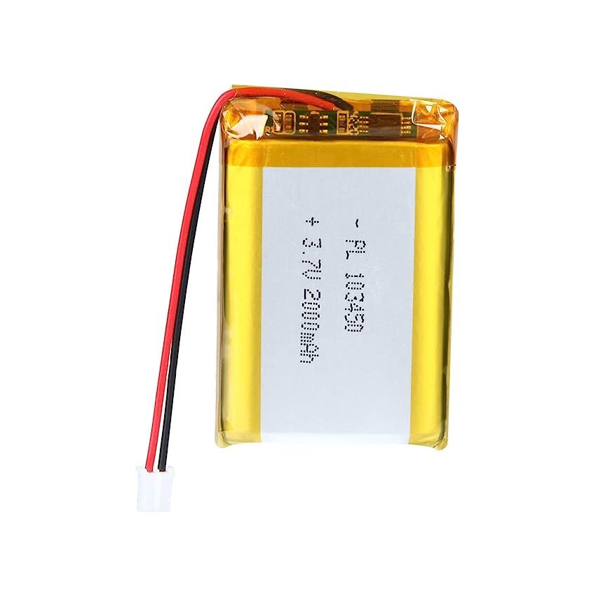103450,Rechargeable Lithium Polymer Battery with Protection Circuit Module,3.7V,2000mAh