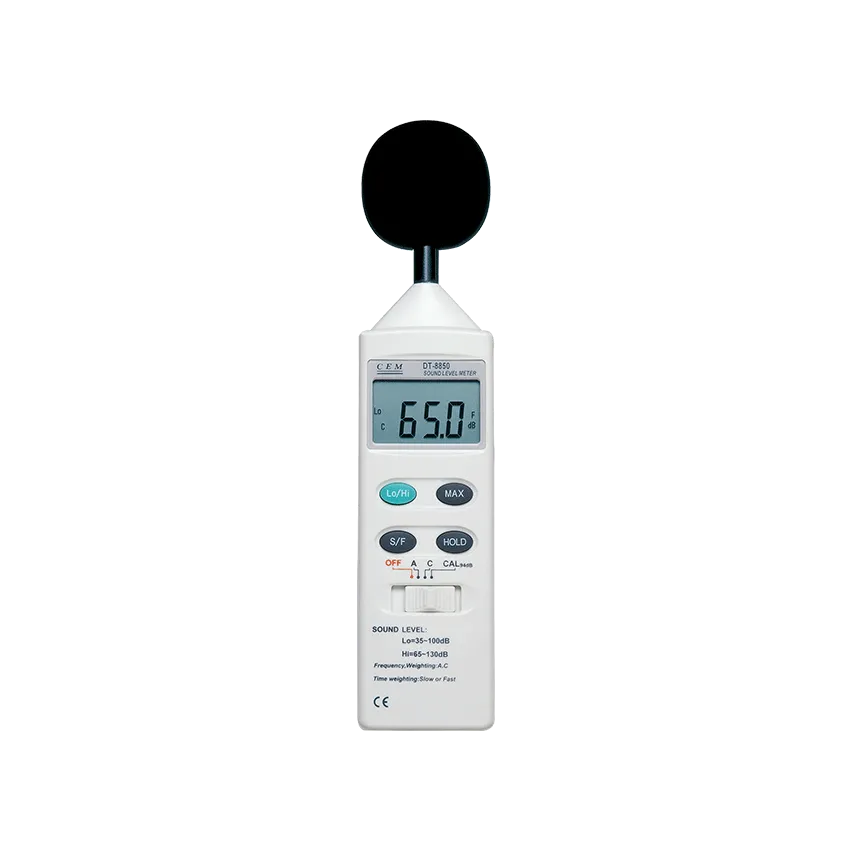DT-8850, Sound Level Meter, 35–130 dB Range, A/C Weighting