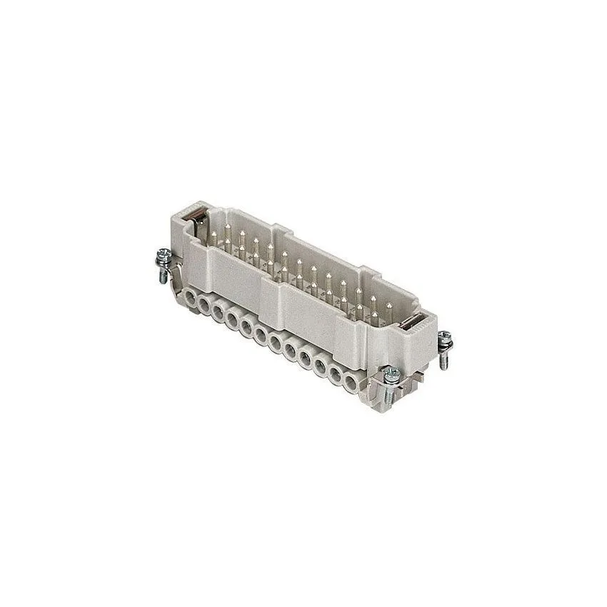 CNEM24T ,Male Insert – 24 Poles + PE, 16A, 500V, Screw Terminal
