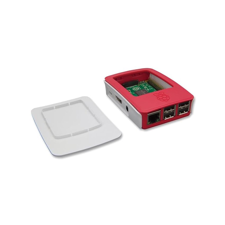 Official Raspberry Pi 4 Case – Red & White, High-Quality ABS Enclosure
