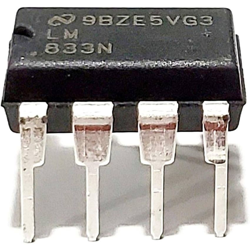LM833-N,Dual Audio Operational Amplifier - PDIP Package, Wide Dynamic Range >140dB, Low Noise 4.5nV/Hz