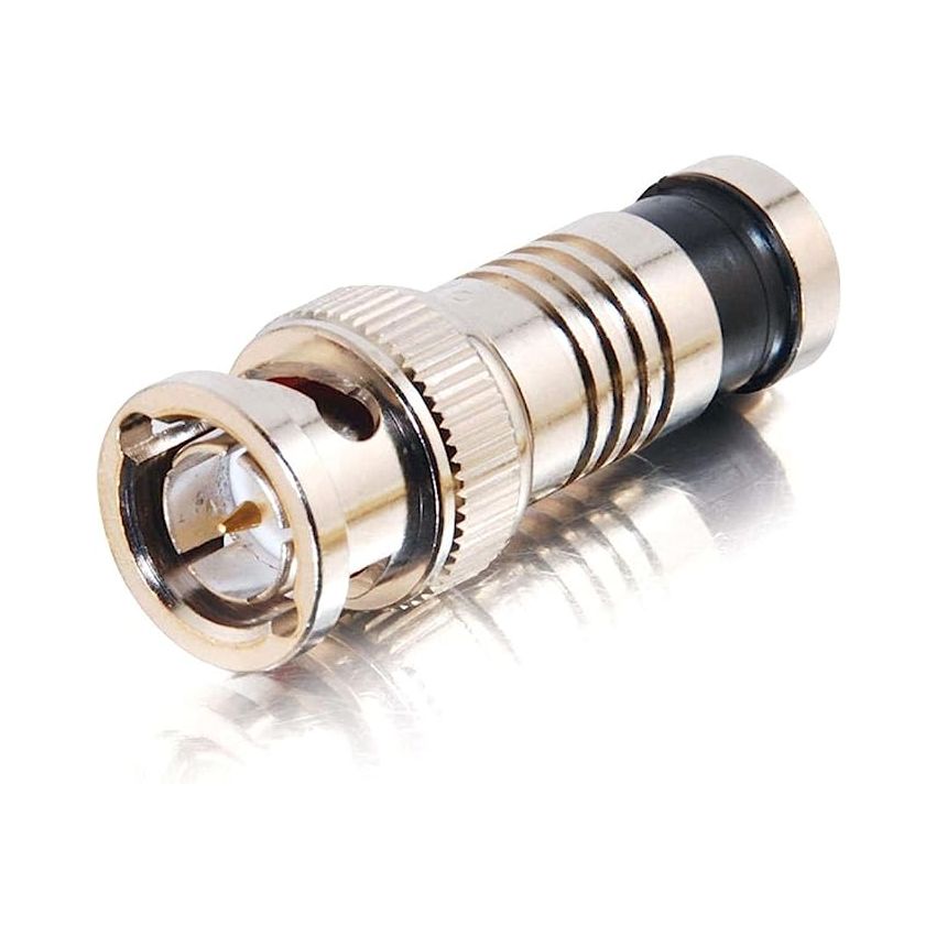 RG59,BNC Connector Coaxial Cable Connector Crimp Type Nickel Plated