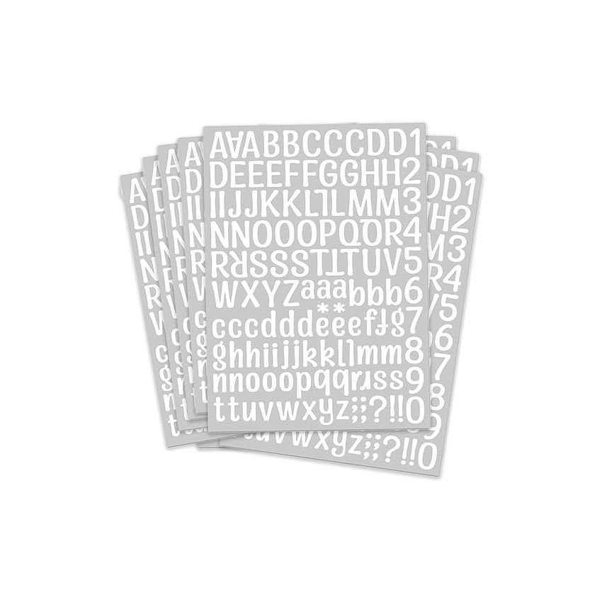 Azonee Alphabet Number Stickers, 10 Sheets Self Adhesive Vinyl Letter Stickers, 1