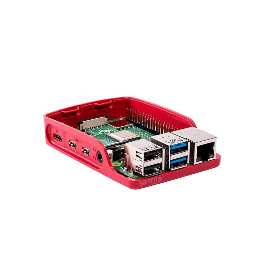 Official Raspberry Pi 4 Case – Red & White, High-Quality ABS Enclosure