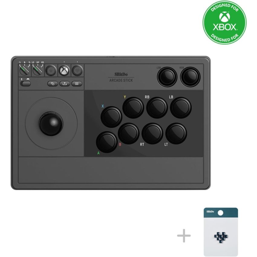 81JA02D,Arcade Stick for Xbox - Black, Wired USB Arcade Controller, Customizable Buttons