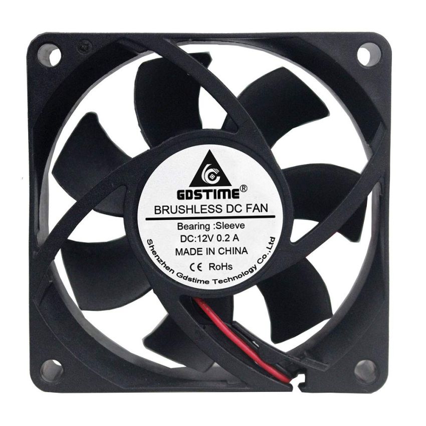 DC 12V 0.2A Ball Bearing Cooling Fan - 60mm x 60mm x 25mm