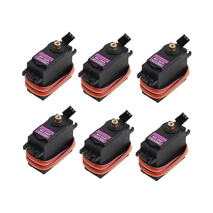 MG996R,Torque Digital High Speed Metal Gear Servo Motor Compatible with Arduino Raspberry Pi Projects,6 Pieces 