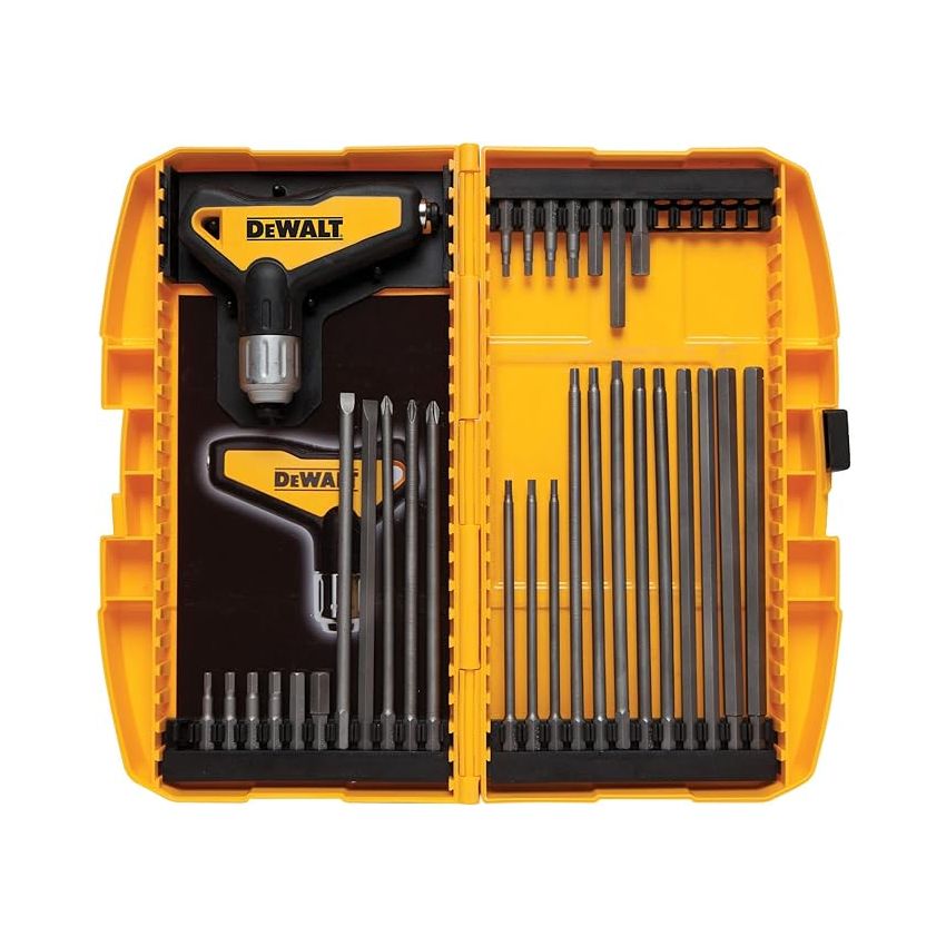 DEWALT Hex Key Wrench Set, Ratcheting. T-Handle Set, 31-Piece (DWHT70265) (ETA 2-3 Weeks)