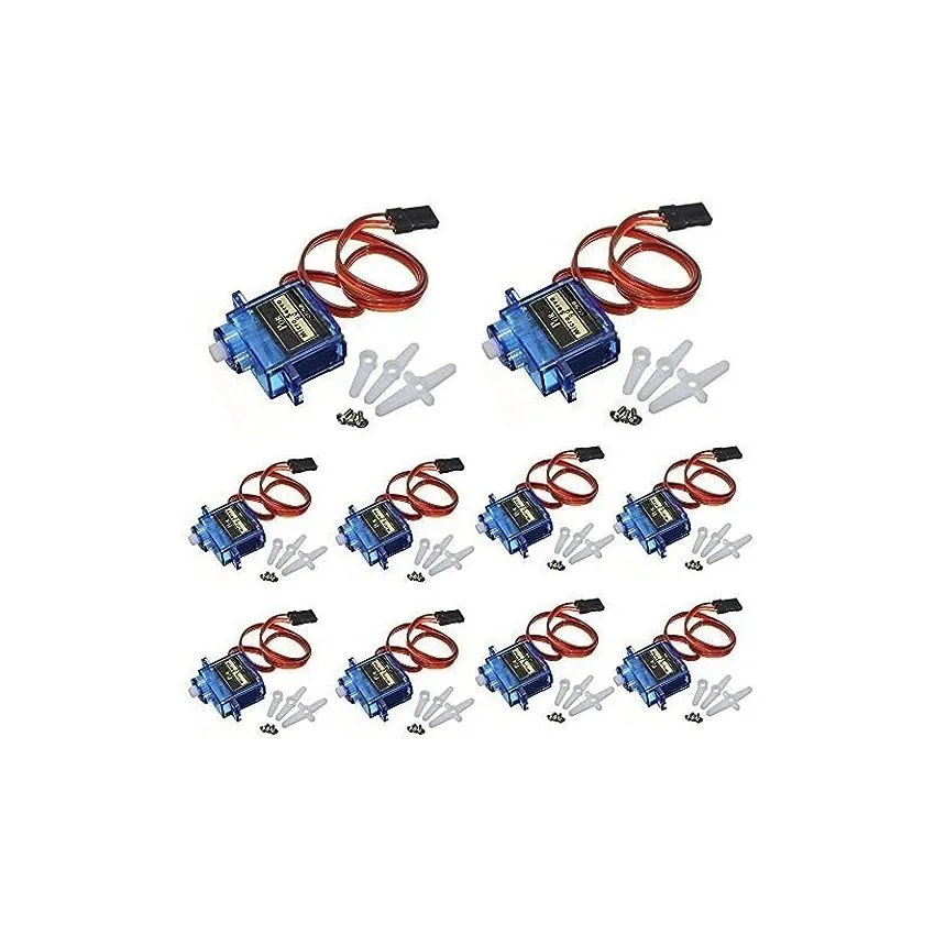 SG90, Micro Servo Motor 9G for RC Robot, Helicopter, Airplane, Boat Controls,10 Pieces