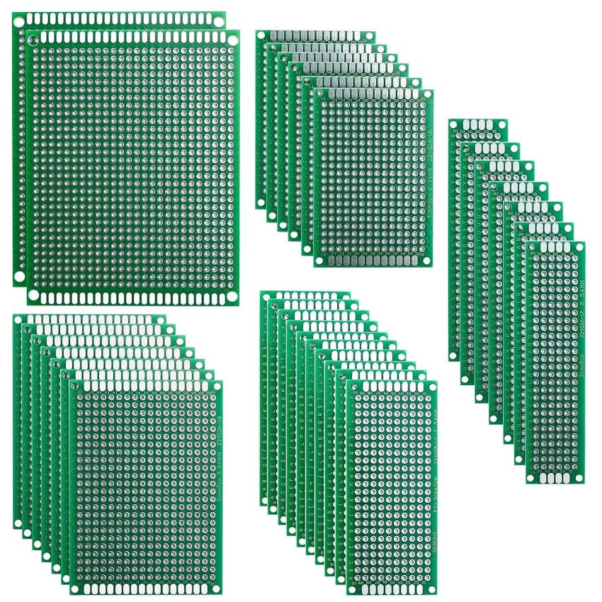 PCB Board Prototype Kit, 5 Sizes, 32 Pcs,Double Sided
