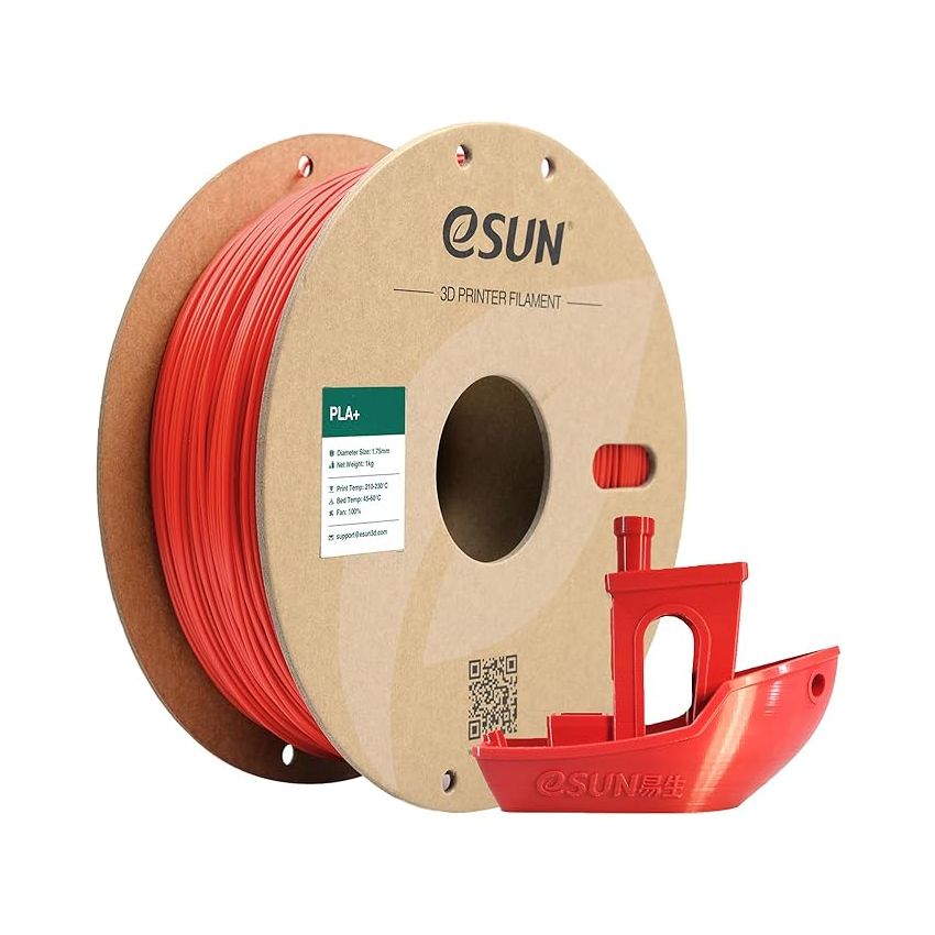 eSUN PLA+ Filament 1.75mm, 3D Printer Filament PLA Plus, Dimensional Accuracy +/- 0.02mm, 1kg Spool (2.2lbs) 3D Printing Filament for 3D Printer, Red(10-15 days subject  to availability )