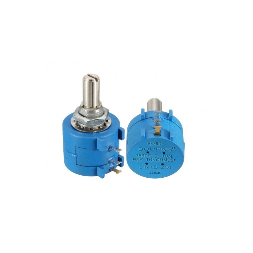 10‑Turn 1 k Ohm Wirewound Rotary Precision Potentiometer