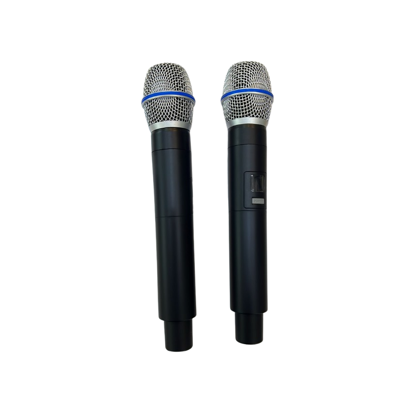 CAROL AT-2800 VHF Wireless Microphone - Dual Handheld, Crystal Oscillation, Long-Range, High-Fidelity Sound for Performances and Events