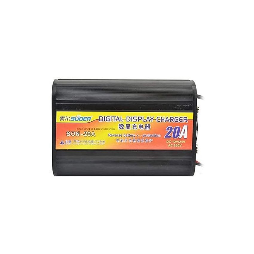 SON-20A+ Battery Charger, Smart Charger, 12V/24V Output, 20A Max Current