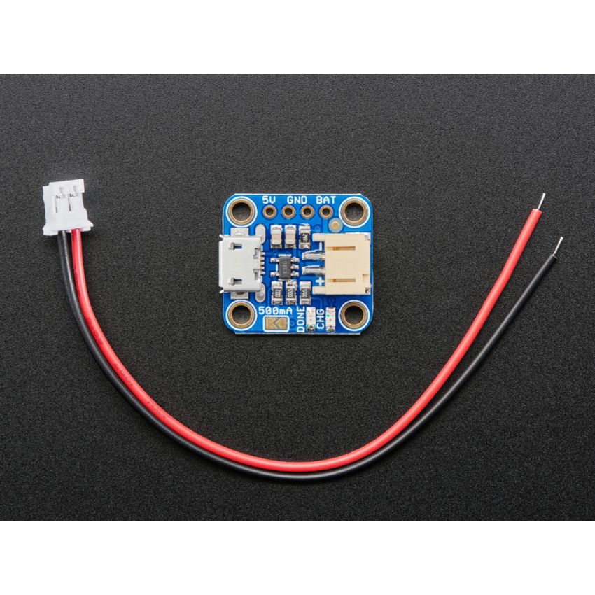 Adafruit 3.7V, 100mA Battery Charger