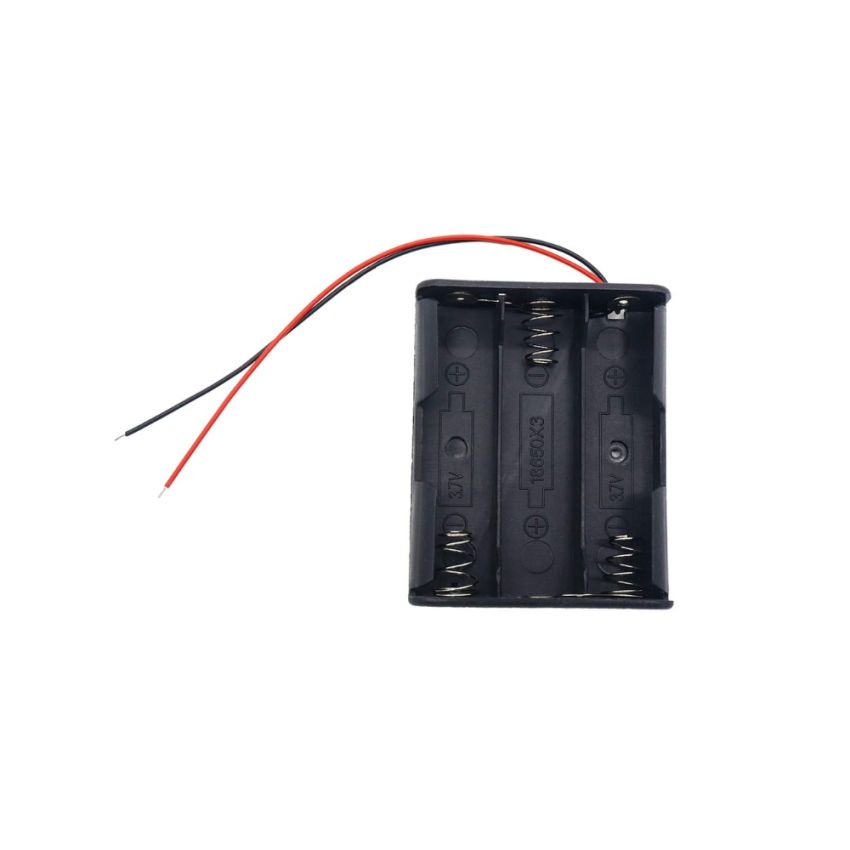3-Way 18650 Battery Holder, Wired Connection for 3.7V Batteries