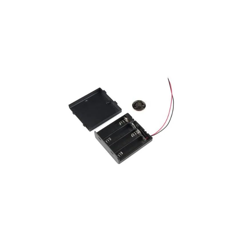 4xAA Battery Holder(with Cover and Power Switch)