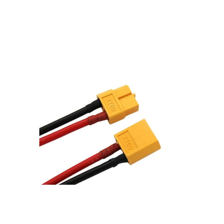 XT60 Connector Cable Set -Male/Female -For RC Models and Electronics, Pre-soldered and Insulated