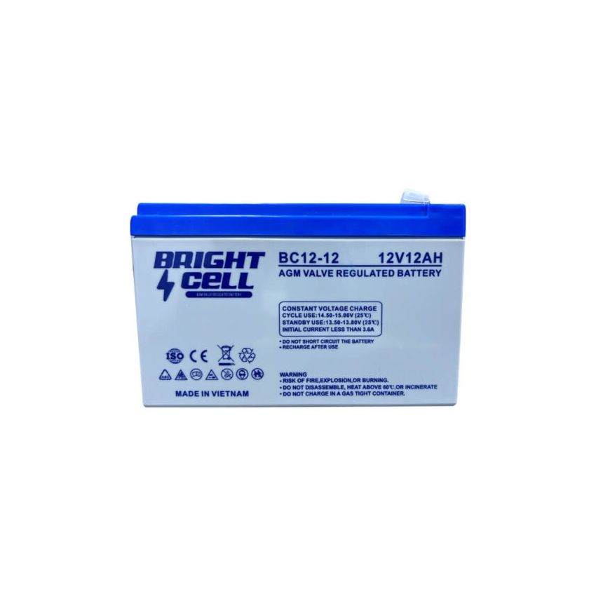 Bright Cell BC12‑12 12V 12Ah SLA (Sealed Lead‑Acid / VRLA) Rechargeable Battery