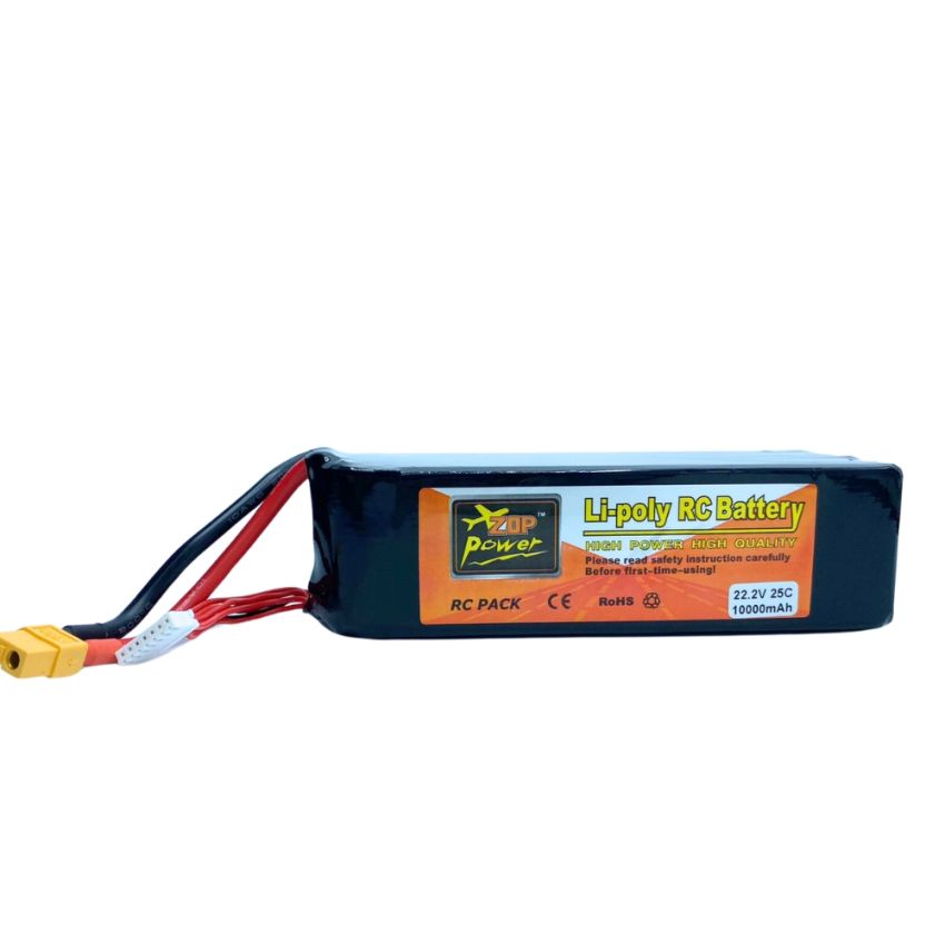 6s Li-Po Battery 25C, 10000mAh, 22.2V