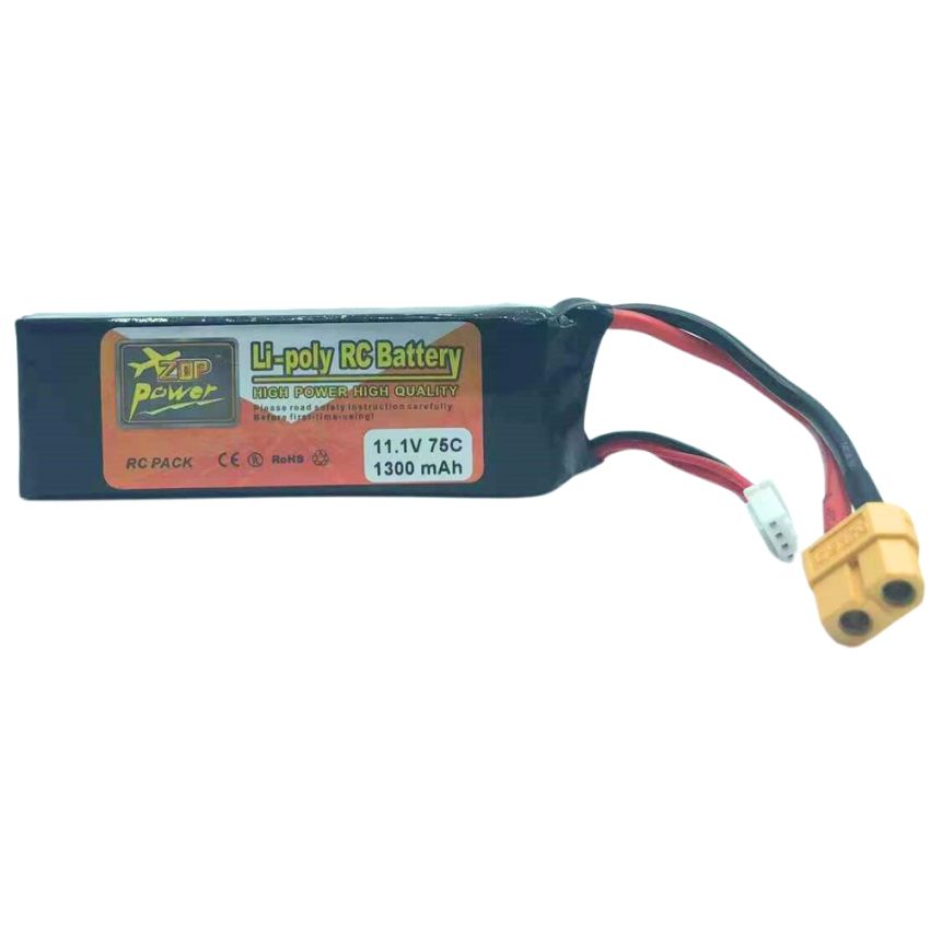 3S Li-Po Battery 75C, 1300mAh, 11.1V