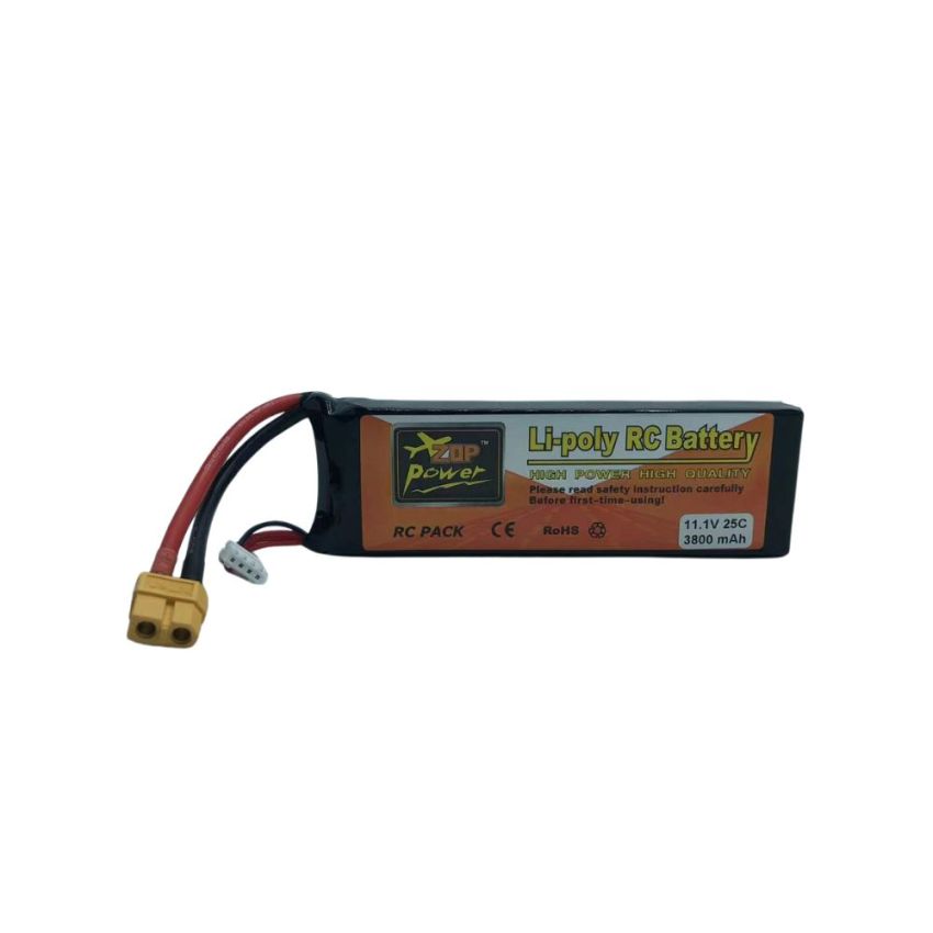 3s Li-Po Battery  25C, 3800mAh, 11.1V