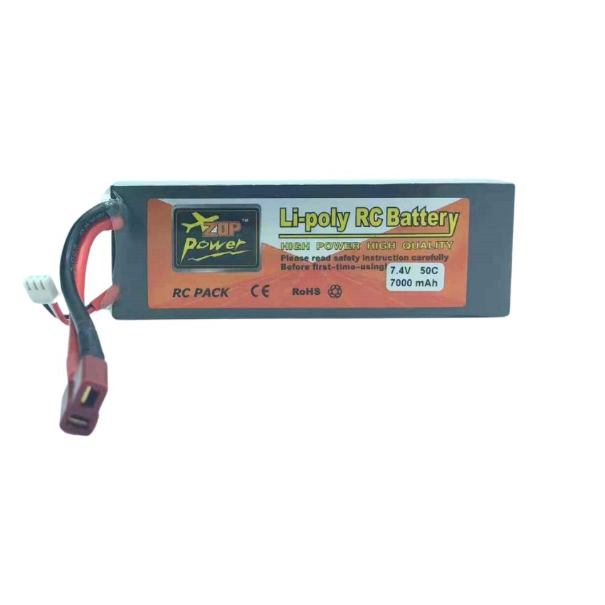 2s Hard Case Li-Po Battery 50C, 7000mAh, 7.4V
