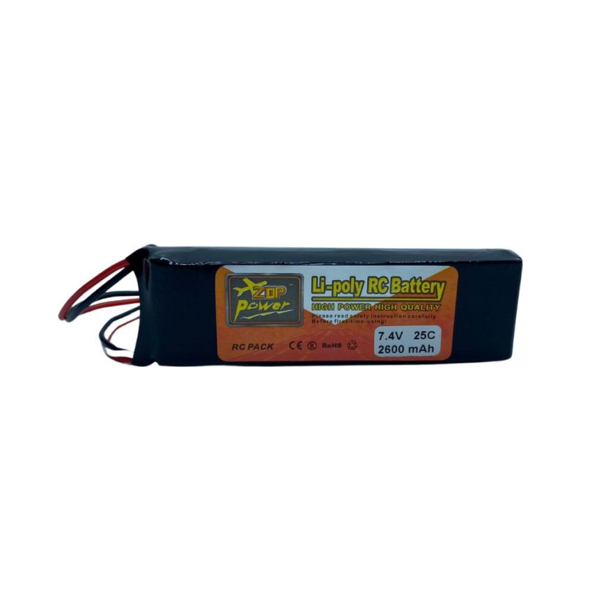 2s Li-Po Battery  RX/TX, 2600mAh, 7.4V