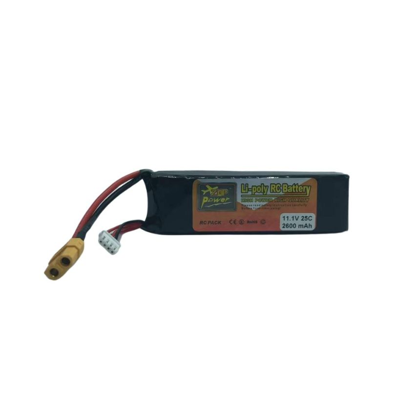 3s Li-Po Battery RX/TX, 2600mAh, 11.1V