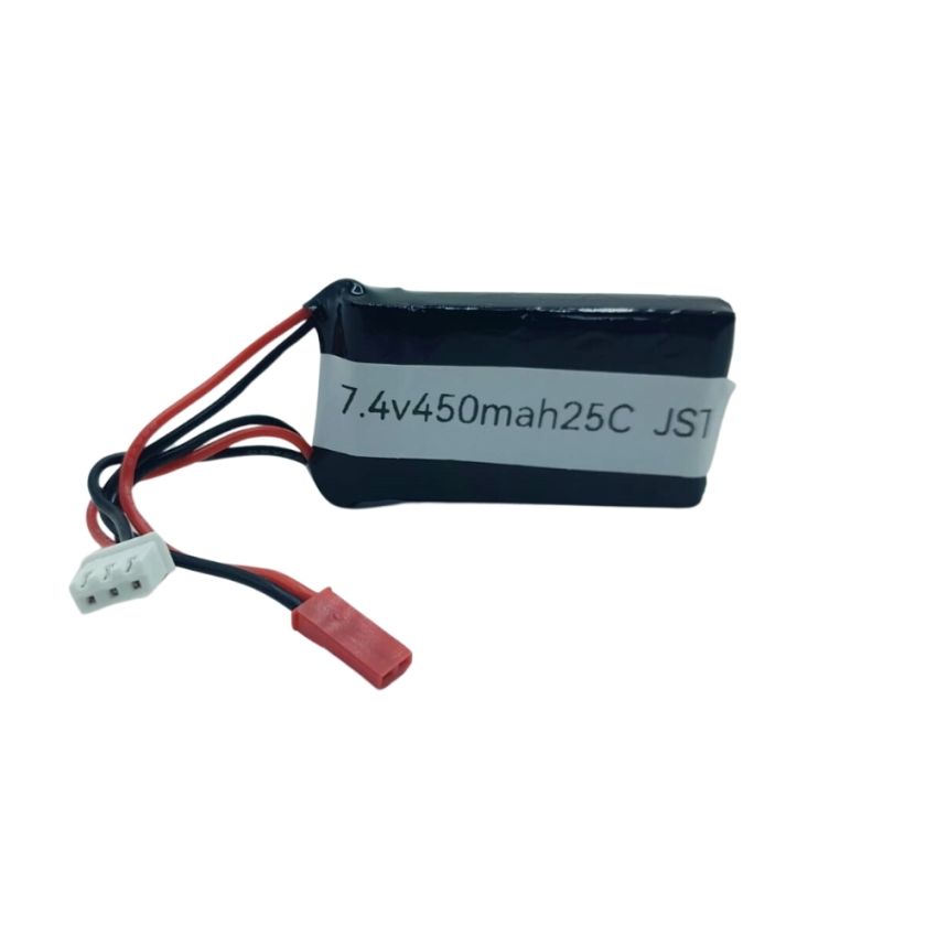 2s Li-Po Battery 25C, 450mAh, 7.4V