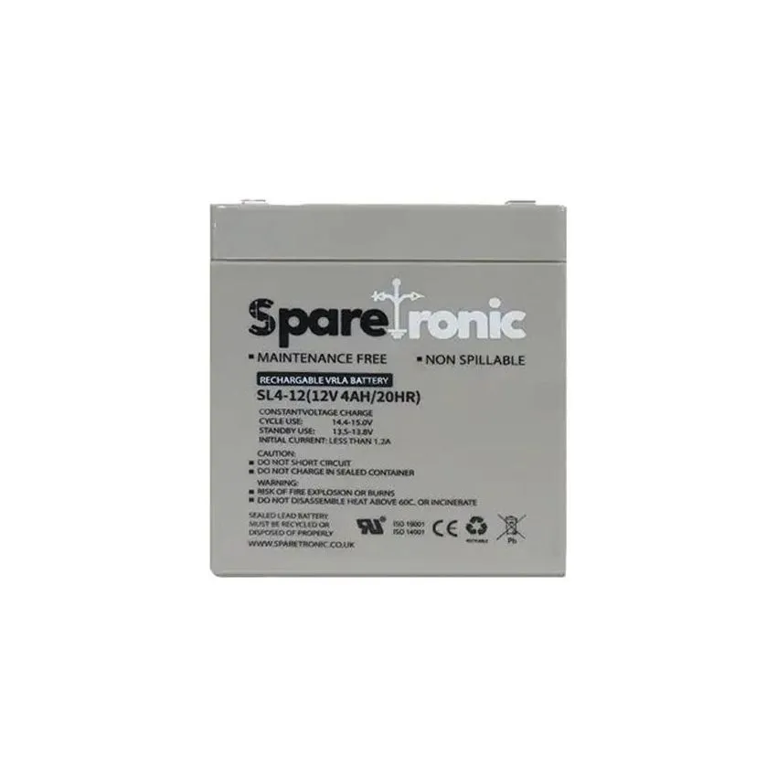 SL4-12 - Sparetronics, 4Ah, 12V, Lead-Acid Battery