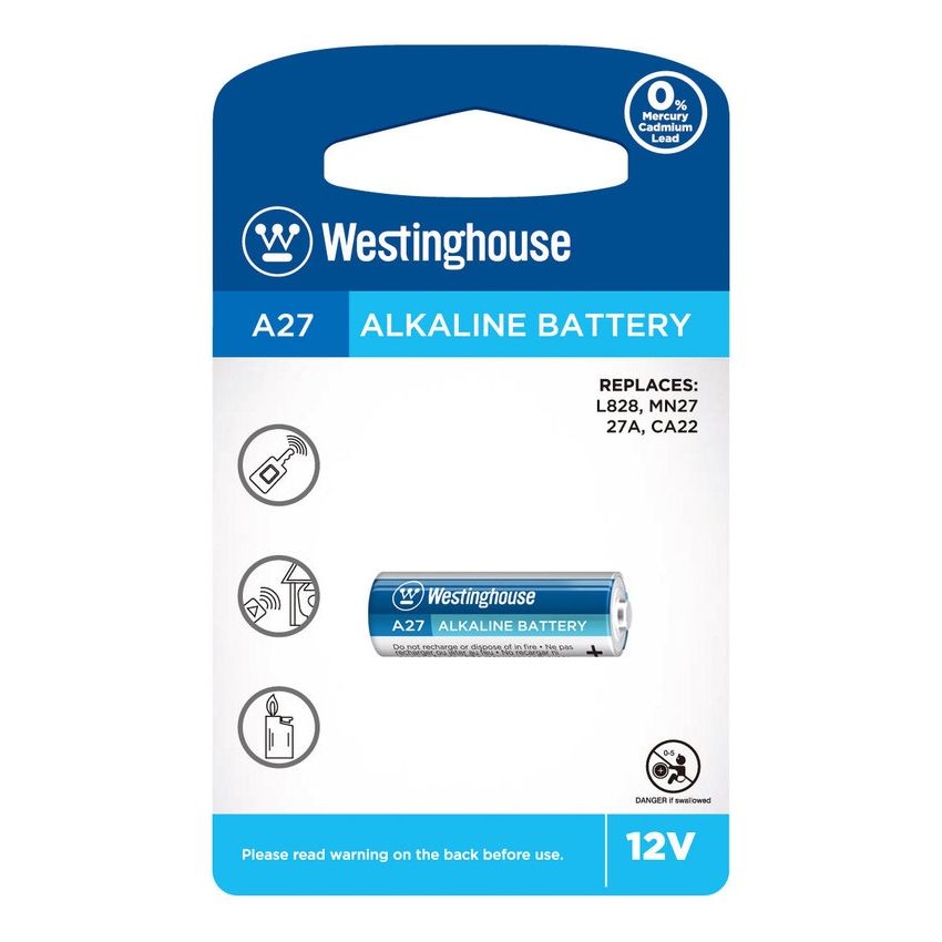 Westinghouse A27 Alkaline Battery – 12 V Dynamo Series, Long-Lasting Power for Remote Controls & Devices
